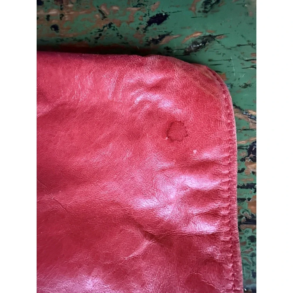 Teek Orr Vintage Genuine Leather Purse Red Clutch Handbag‎